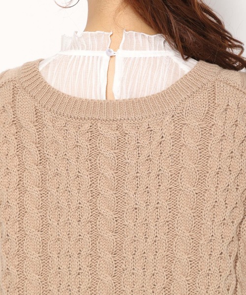 Heather(ヘザー)の「サイドリボンニットベストSET 868777(その他トップス・レディース・ホワイト系その他/ブラック/ピンクベージュ/ベージュ・FREE)」の6枚目の写真