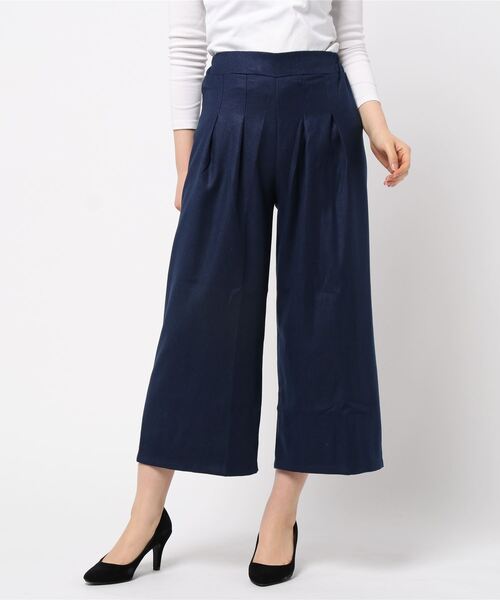 Coo+i（クーイ）の「タック入りワイドパンツ（スラックス・レディース・ネイビー/チャコールグレー/ブラック/グレー系その他/ブラック系その他/キャメル/グレー系その他2/ブラウン系その他・S/M/XL/L）」の13枚目の写真