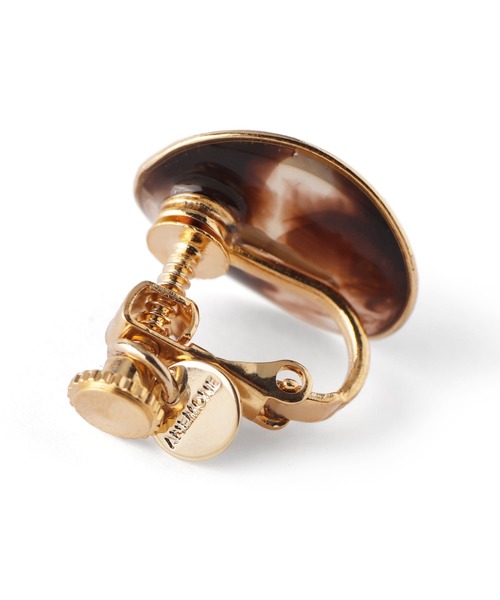 ANEMONE（アネモネ）の「つやつやプレートのシックカラーイヤリング[オーバル]（イヤリング・レディース・ブラウン/グレー/カーキ/ライトピンク・FREE）」の9枚目の写真