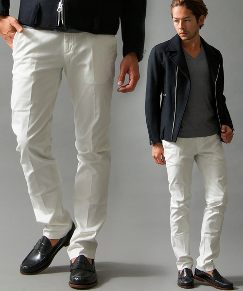 BEAUTY&YOUTH UNITED ARROWS（ビューティーアンドユースユナイテッドアローズ）の「BY ギャバー ノープリーツ スリム パンツ ◆（チノパンツ・メンズ・オフホワイト/ベージュ/ネイビー・MEDIUM/X-LARGE/SMALL/LARGE）」の2枚目の写真