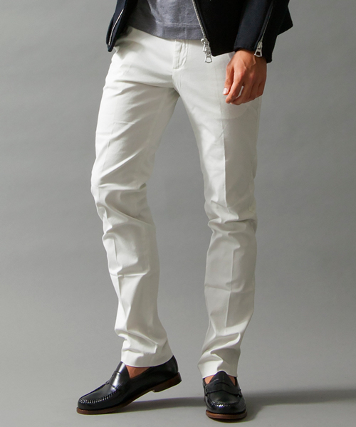 BEAUTY&YOUTH UNITED ARROWS（ビューティーアンドユースユナイテッドアローズ）の「BY ギャバー ノープリーツ スリム パンツ ◆（チノパンツ・メンズ・オフホワイト/ベージュ/ネイビー・MEDIUM/X-LARGE/SMALL/LARGE）」の13枚目の写真