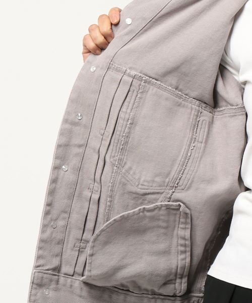 ENVYM（アンビー）の「カラールーズデニムＪＫ（デニムジャケット・レディース・ブラウン/グレー/ピンク/アイボリー・FREE）」の7枚目の写真