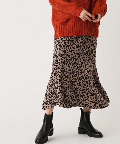AZUL by moussy(アズールバイマウジー)の「LEOPARD MERMAID SKIRT/レオパードマーメイドスカート(スカート・レディース・ブラック系その他/ベージュ系その他・SMALL/MEDIUM)」の1枚目の写真