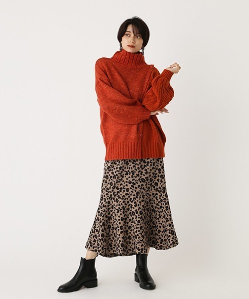 AZUL by moussy(アズールバイマウジー)の「LEOPARD MERMAID SKIRT/レオパードマーメイドスカート(スカート・レディース・ブラック系その他/ベージュ系その他・SMALL/MEDIUM)」の10枚目の写真