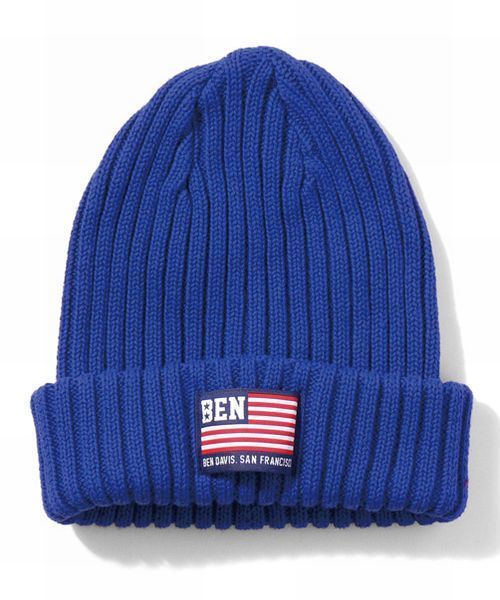 BEN DAVIS ORIGINALS（ベンデイビスオリジナルス）の「BEN DAVIS COTTON KNIT CAP FLAG（ニットキャップ/ビーニー・メンズ・ホワイト/ブラック/ヘザーグレー/ブルー/ネイビー/レッド/ブルー系その他/ブラック系その他・FREE）」の6枚目の写真