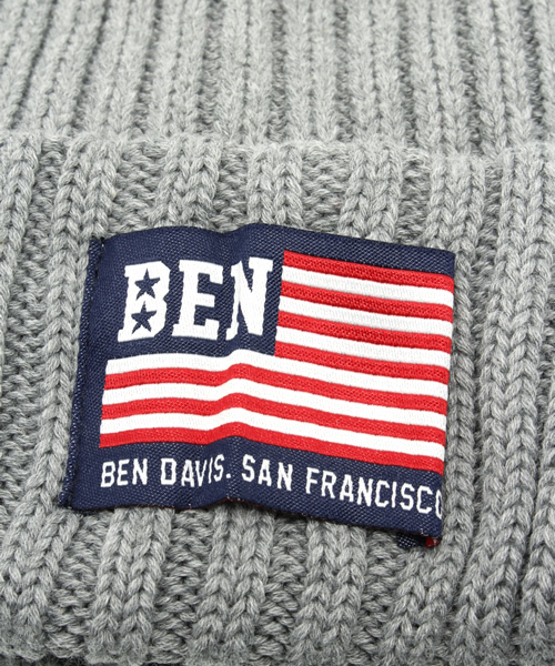 BEN DAVIS ORIGINALS（ベンデイビスオリジナルス）の「BEN DAVIS COTTON KNIT CAP FLAG（ニットキャップ/ビーニー・メンズ・ホワイト/ブラック/ヘザーグレー/ブルー/ネイビー/レッド/ブルー系その他/ブラック系その他・FREE）」の11枚目の写真