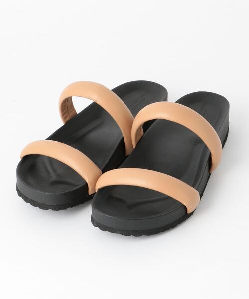 green label relaxing（グリーンレーベルリラクシング）の「★CFC パデッド フラットサンダル（サンダル・レディース・ブラック/ダークブラウン/ベージュ・L/M/S）」の3枚目の写真