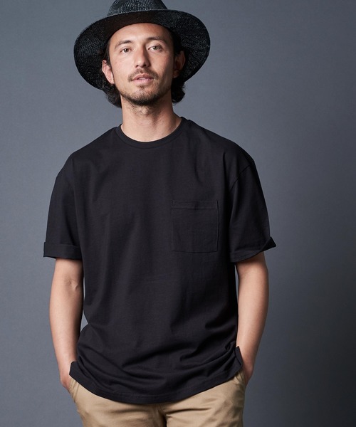 THE TWENTYSEVEN（ザ トゥエンティーセブン）の「The TWENTYSEVEN:COTTON C/N TEE コットンクルーネックTEE（Tシャツ/カットソー・メンズ・ホワイト/ブラック/ベージュ/ネイビー/グレー・M/L/XL）」の3枚目の写真
