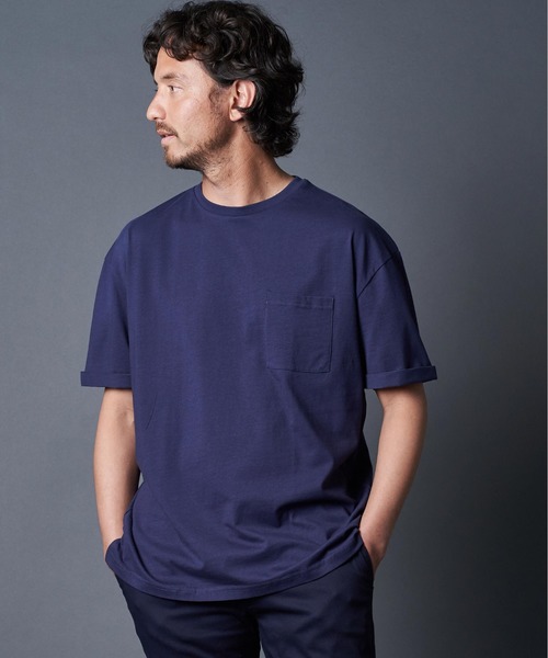 THE TWENTYSEVEN（ザ トゥエンティーセブン）の「The TWENTYSEVEN:COTTON C/N TEE コットンクルーネックTEE（Tシャツ/カットソー・メンズ・ホワイト/ブラック/ベージュ/ネイビー/グレー・M/L/XL）」の9枚目の写真