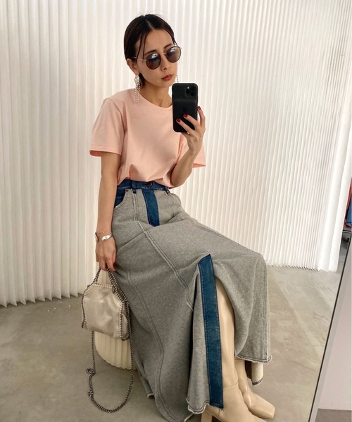 Ameri（アメリ）の「PASS CODE COATING TEE（Tシャツ/カットソー・レディース・オフホワイト/スミクロ/グリーン/ピンク・FREE）」の11枚目の写真