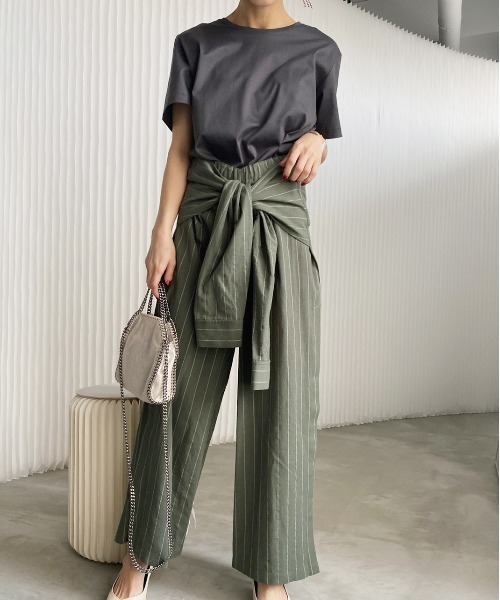 Ameri（アメリ）の「PASS CODE COATING TEE（Tシャツ/カットソー・レディース・オフホワイト/スミクロ/グリーン/ピンク・FREE）」の7枚目の写真