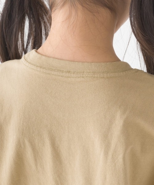OMNES（オムネス）の「キッズ 製品洗いコットンビッグ半袖Tシャツ（Tシャツ/カットソー・キッズ・ホワイト/グレー/ブラウン/ベージュ/カーキ/ピンク/ブラック・100/110/120/130/140）」の19枚目の写真