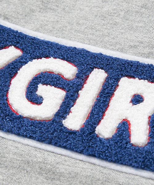 X-girl Stages（エックスガールステージス）の「L/S TEE PATCHED BAR LOGO (12M～3T)（Tシャツ/カットソー・キッズ・アッシュ/ホワイト/ブラック・12M/2T/3T）」の5枚目の写真