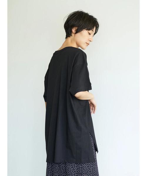 AMERICAN HOLIC（アメリカンホリック）の「前後差サイドスリットカットチュニック1　＊（Tシャツ/カットソー・レディース・ブラウン/ベージュ/オフホワイト/ブラック/チャコールグレー・FREE）」の14枚目の写真