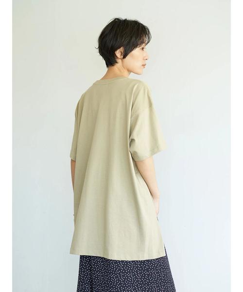 AMERICAN HOLIC（アメリカンホリック）の「前後差サイドスリットカットチュニック1　＊（Tシャツ/カットソー・レディース・ブラウン/ベージュ/オフホワイト/ブラック/チャコールグレー・FREE）」の16枚目の写真