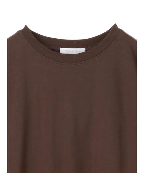 AMERICAN HOLIC（アメリカンホリック）の「前後差サイドスリットカットチュニック1　＊（Tシャツ/カットソー・レディース・ブラウン/ベージュ/オフホワイト/ブラック/チャコールグレー・FREE）」の22枚目の写真