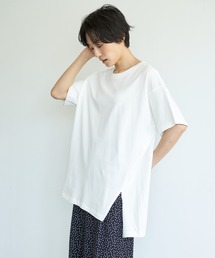AMERICAN HOLIC | 前後差サイドスリットカットチュニック1　＊(Tシャツ/カットソー)