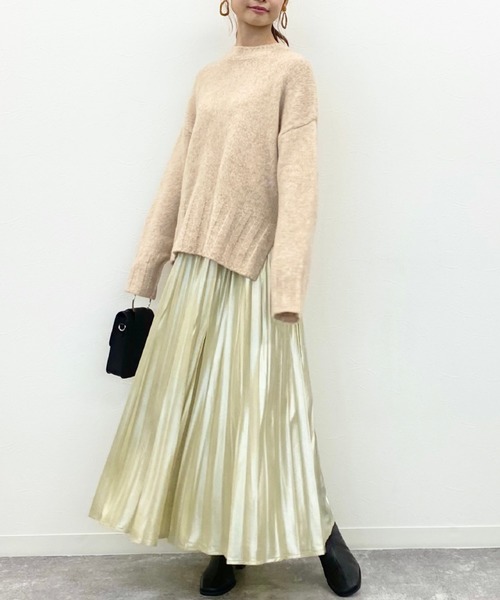 archives（アルシーヴ）の「アルパカ混クルーネックベーシックプルオーバー（ニット/セーター・レディース・ベージュ/オフホワイト/グリーン/モカ・MEDIUM）」の12枚目の写真