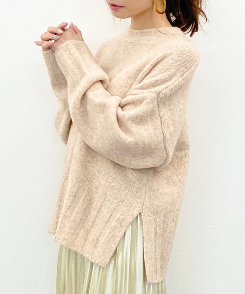 archives（アルシーヴ）の「アルパカ混クルーネックベーシックプルオーバー（ニット/セーター・レディース・ベージュ/オフホワイト/グリーン/モカ・MEDIUM）」の14枚目の写真