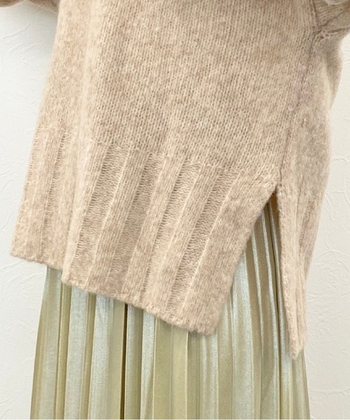 archives（アルシーヴ）の「アルパカ混クルーネックベーシックプルオーバー（ニット/セーター・レディース・ベージュ/オフホワイト/グリーン/モカ・MEDIUM）」の21枚目の写真