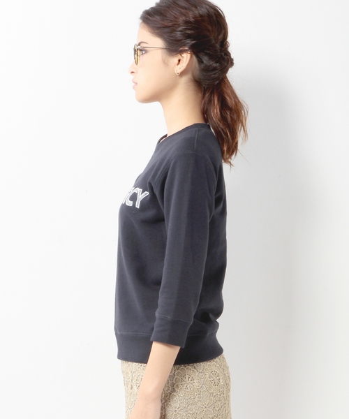 Jewel Changes（ジュエルチェンジズ）の「▲▼JC 裏毛 スパンコール刺繍 7/SL / スウェット（Tシャツ/カットソー・レディース・グレー/ネイビー・フリー）」の4枚目の写真