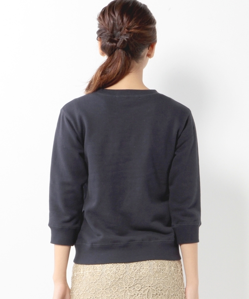 Jewel Changes（ジュエルチェンジズ）の「▲▼JC 裏毛 スパンコール刺繍 7/SL / スウェット（Tシャツ/カットソー・レディース・グレー/ネイビー・フリー）」の6枚目の写真