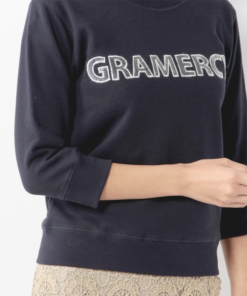 Jewel Changes（ジュエルチェンジズ）の「▲▼JC 裏毛 スパンコール刺繍 7/SL / スウェット（Tシャツ/カットソー・レディース・グレー/ネイビー・フリー）」の8枚目の写真