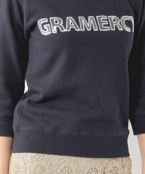 Jewel Changes（ジュエルチェンジズ）の「▲▼JC 裏毛 スパンコール刺繍 7/SL / スウェット（Tシャツ/カットソー・レディース・グレー/ネイビー・フリー）」の9枚目の写真