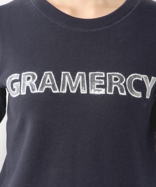 Jewel Changes（ジュエルチェンジズ）の「▲▼JC 裏毛 スパンコール刺繍 7/SL / スウェット（Tシャツ/カットソー・レディース・グレー/ネイビー・フリー）」の10枚目の写真