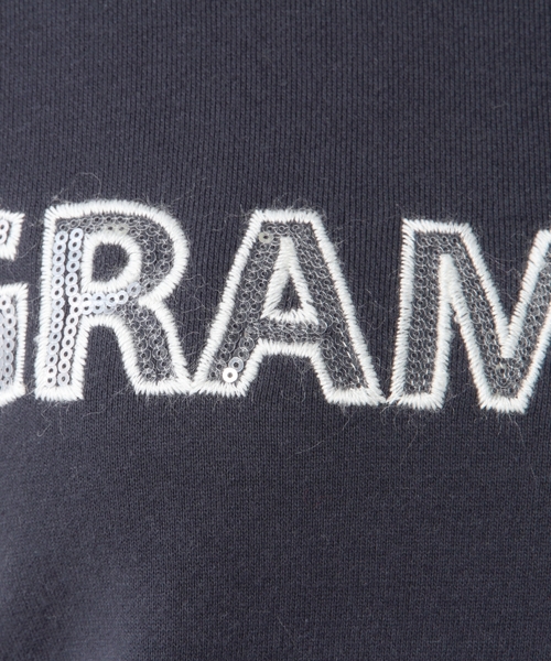 Jewel Changes（ジュエルチェンジズ）の「▲▼JC 裏毛 スパンコール刺繍 7/SL / スウェット（Tシャツ/カットソー・レディース・グレー/ネイビー・フリー）」の11枚目の写真