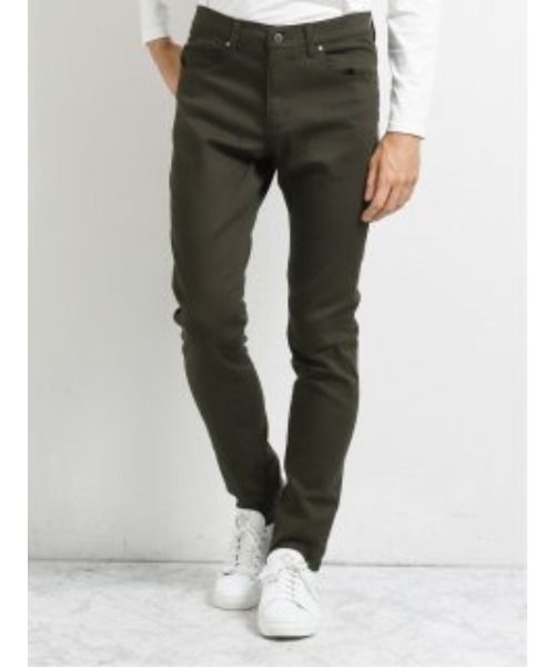 エムエフエディトリアルメンズ M F Editorial Men 裏起毛サテンストレッチ スキニーパンツ