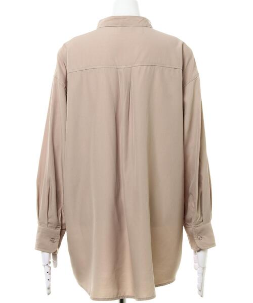 INGNI（イング）の「バンドカラー／シャツ（シャツ/ブラウス・レディース・オフホワイト/スミクロ/モカ・M）」の6枚目の写真