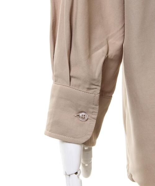 INGNI（イング）の「バンドカラー／シャツ（シャツ/ブラウス・レディース・オフホワイト/スミクロ/モカ・M）」の8枚目の写真