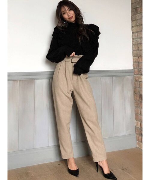 RESEXXY（リゼクシー）の「細ベルトテーパードパンツ（その他パンツ・レディース・ベージュ/ブラウン・FREE）」の8枚目の写真