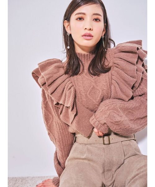 RESEXXY（リゼクシー）の「細ベルトテーパードパンツ（その他パンツ・レディース・ベージュ/ブラウン・FREE）」の13枚目の写真