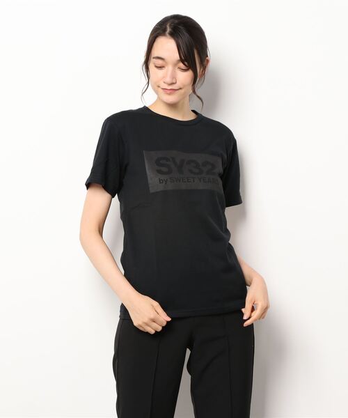 【セール】SY32 by SWEET YEARS/BOXロゴT（Tシャツ/カットソー）｜SY32 by SWEET YEARS（エスワイサーティトゥバイスィートイヤーズ）