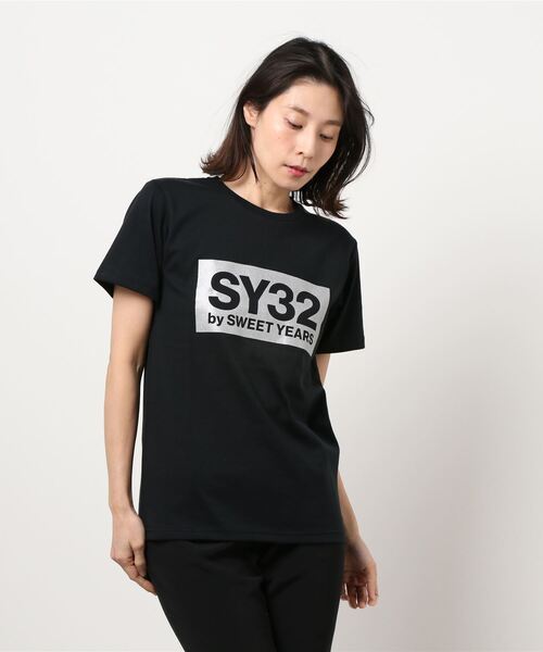 【セール】SY32 by SWEET YEARS/BOXロゴT（Tシャツ/カットソー）｜SY32 by SWEET YEARS（エスワイサーティトゥバイスィートイヤーズ）