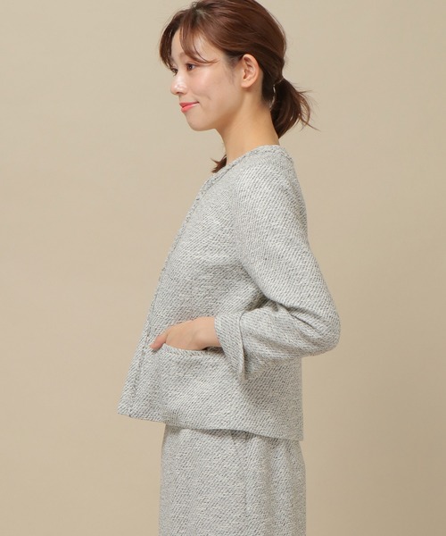 ikka（イッカ）の「ファンシーツイードジャケット（スーツジャケット