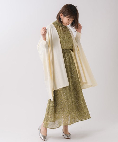 Katharine Ross 小花プリント クラシカルスタンドカラーワンピース ワンピース Katharine Ross キャサリンロス のファッション通販 Zozotown