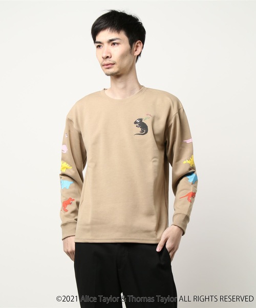 OUTDOOR PRODUCTS(アウトドアプロダクツ)の「【BARBAPAPA/バーバパパ】ポンチTトレーナー ロンT ユニセックス(Tシャツ/カットソー・メンズ・ホワイト/ブラック/ベージュ/ベージュ系その他・MEDIUM/LARGE)」の4枚目の写真