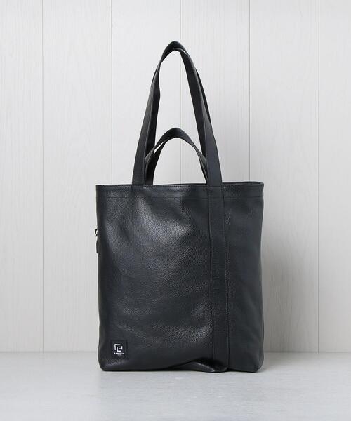 5525Gallery（ゴーゴーニーゴーギャラリー）の「＜5525gallery＞LEATHER TOTE BAG/バッグ（トートバッグ・メンズ・ブラック/ベージュ・FREE）」の2枚目の写真