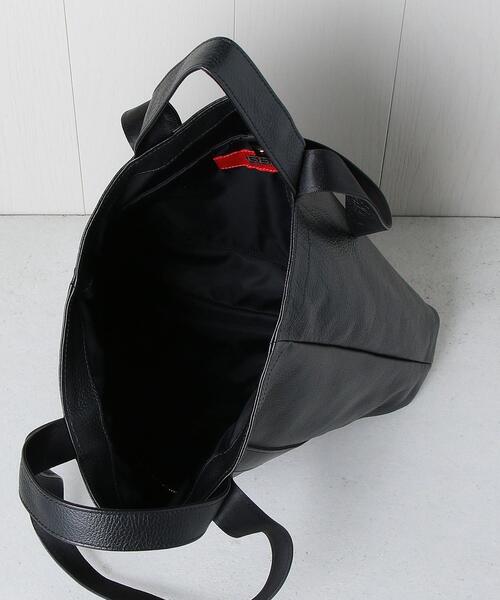 5525Gallery（ゴーゴーニーゴーギャラリー）の「＜5525gallery＞LEATHER TOTE BAG/バッグ（トートバッグ・メンズ・ブラック/ベージュ・FREE）」の11枚目の写真