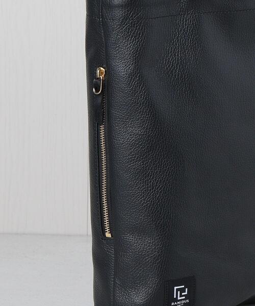 5525Gallery（ゴーゴーニーゴーギャラリー）の「＜5525gallery＞LEATHER TOTE BAG/バッグ（トートバッグ・メンズ・ブラック/ベージュ・FREE）」の6枚目の写真