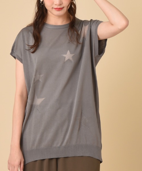 INTERPLANET（インタープラネット）の「ハーフツイストスターＪＱ　プルオーバー（ニット/セーター・レディース・カーキ/チャコールグレー/アイボリー・FREE）」の6枚目の写真