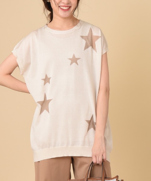 INTERPLANET（インタープラネット）の「ハーフツイストスターＪＱ　プルオーバー（ニット/セーター・レディース・カーキ/チャコールグレー/アイボリー・FREE）」の13枚目の写真