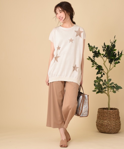 INTERPLANET（インタープラネット）の「ハーフツイストスターＪＱ　プルオーバー（ニット/セーター・レディース・カーキ/チャコールグレー/アイボリー・FREE）」の14枚目の写真