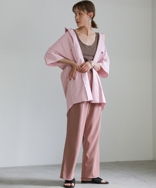 select MOCA(セレクトモカ)の「2021 SS ダブルポケットステッチデザインシャツ(シャツ/ブラウス・レディース・オフホワイト/ライトグリーン/ラベンダー・FREE)」の19枚目の写真