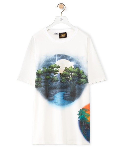 LOEWE♡ プリント コットンジャージー Tシャツ LOEWE コットンジャージー Tシャツ ロゴ刺繍入り | ミスターポーター
