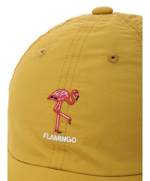 koe（コエ）の「RUBEN フラミンゴナイロンキャップ（キャップ・レディース・ブラック/マスタード/カーキ・FREE）」の7枚目の写真