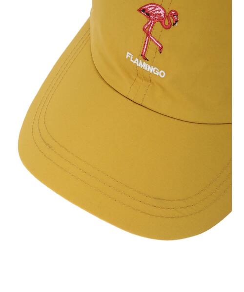 koe（コエ）の「RUBEN フラミンゴナイロンキャップ（キャップ・レディース・ブラック/マスタード/カーキ・FREE）」の6枚目の写真
